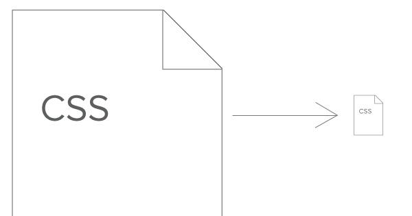 big file arrow small file